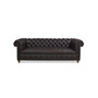Luxe Baron 92" Genuine Leather Chesterfield Sofa