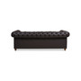 Luxe Baron 92" Genuine Leather Chesterfield Sofa