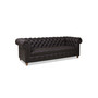 Luxe Baron 92" Genuine Leather Chesterfield Sofa