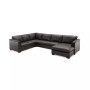 Arond 144" 3-Pc. Leather Sectional with Chaise, Created for Macy's