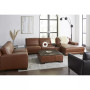 Darrium 3-Pc. Leather Chaise Sofa with Console, Created for Macy's