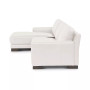Darrium 3-Pc. Leather Chaise Sofa with Console, Created for Macy's