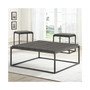 Tekoa 22" Square Wood and Iron End Table