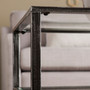 Brookford Metal and Glass Rectangular Open Shelf Cocktail Table