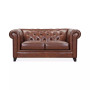 Ciarah Chesterfield Leather Loveseat, Created for Macy's