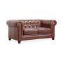 Ciarah Chesterfield Leather Loveseat, Created for Macy's