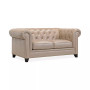 Ciarah Chesterfield Leather Loveseat, Created for Macy's