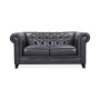 Ciarah Chesterfield Leather Loveseat, Created for Macy's