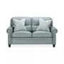 Marick 67" Leather Roll Arm Loveseat