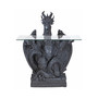 the Subservient Dragon Glass-Topped Sculptural Table