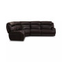 CLOSEOUT! Daventry 5-Pc. Leather Sectional Sofa With 3 Power Recliners, Power Headrests And USB Power Outlet
