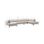 Evella 4 Piece Fabric Double Chaise Sectional