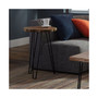 Hairpin Natural Live Edge Wood with Metal 20" Round End Table