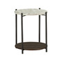 20" Marble Round Accent Table with Marble Top