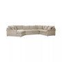 Wrenley 170" 3-Pc. Fabric Sectional Full Sleeper Cuddler Chaise Sofa