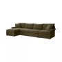 Wrenley 134" 3-Pc. Fabric Sectional Chaise Sleeper Sofa