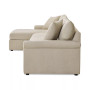 Wrenley 134" 3-Pc. Fabric Sectional Chaise Sleeper Sofa