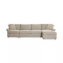 Wrenley 134" 3-Pc. Fabric Sectional Chaise Sleeper Sofa