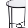 Carabella Metal and Glass Oval Side Table