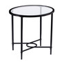 Carabella Metal and Glass Oval Side Table