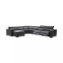 Nevio 6-pc Leather Sectional Sofa with Chaise, 2 Power Recliners and Articulating Headrests