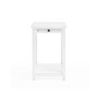 Coventry Wood End Table with Tray Shelf and Bottom Shelf