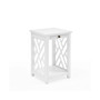 Coventry Wood End Table with Tray Shelf and Bottom Shelf