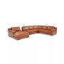 Darrium 5Pc Leather Sectional with Console