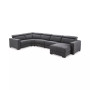 Nevio 124" 5-Pc. Fabric Sectional Sofa with Chaise
