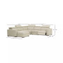 Nevio 124" 5-Pc. Fabric Sectional Sofa with Chaise