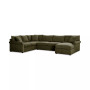 Wrenley 138" 3-Pc. Fabric Sectional Chaise Sofa