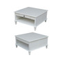 Cottage Collection Square Coffee Table with Drawer