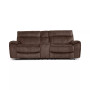 Hutchenson 3-Pc. Fabric Sectional with 2 Power Recliners, Power Headrests and Console