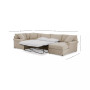 Wrenley 138" 4-Pc. Fabric Modular Chaise Sleeper Sectional Sofa