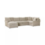 Wrenley 138" 4-Pc. Fabric Modular Chaise Sleeper Sectional Sofa