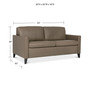 Priley 63" Leather Full Sleeper Sofa