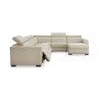 Nevio 6-pc Leather Sectional Sofa with Chaise, 3 Power Recliners and Articulating Headrests