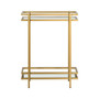 Robillard 22" Wide Metal and Glass Rectangular Console Table