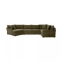 Wrenley 170" 3-Pc. Fabric Sectional Cuddler Chaise Sofa