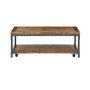 Lantana 48" Wood Finish Cocktail Table with Casters
