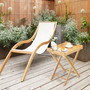 Bamboo Lipped Snack Side Table Multi Functional Folding TV Tray for Sofa Bed