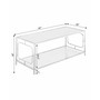 Omega Chrome Coffee Table with Shelf