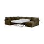 Wrenley 138" 3-Pc. Fabric Sectional Chaise Sleeper Sofa