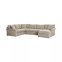 Wrenley 138" 3-Pc. Fabric Sectional Chaise Sleeper Sofa