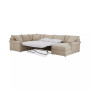 Wrenley 138" 3-Pc. Fabric Sectional Chaise Sleeper Sofa