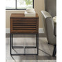 Modern Slat Door Side Table Set, 2 Piece