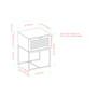 Modern Slat Door Side Table Set, 2 Piece