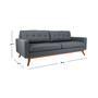 Gneiss 85" Modern Linen Sofa