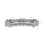 Laylanna 119" 3-Pc. Fabric Striped L-Shape Sectional