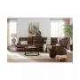 Binardo 123" 5 Pc Zero Gravity Leather Sectional with 3 Power Recliners